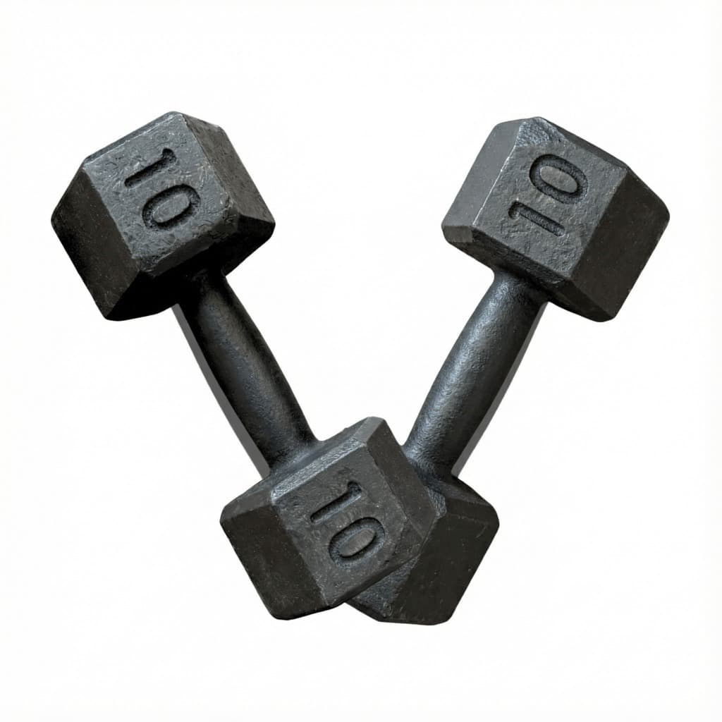 Kit 2 Halter 10Kg (Par) Musculação Academia Treino Peso Fitness Gym Exercícios Ferduor Físicos sporte Fisioterapia