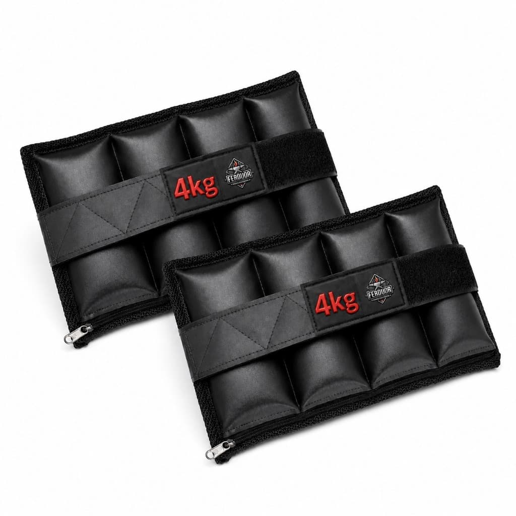 Kit 2 Caneleira 4kg Regulável C/ Zíper Musculação Academia Treino Peso Fitness Exercícios Físicos Esporte Fisioterapia