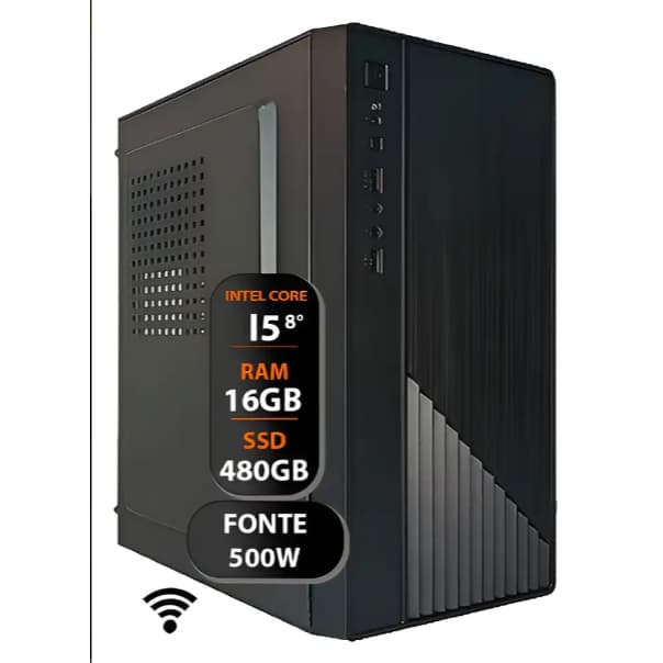 Computador Intel Core I5 8°ger Ddr4 16gb Ram Ssd 480gb 500w