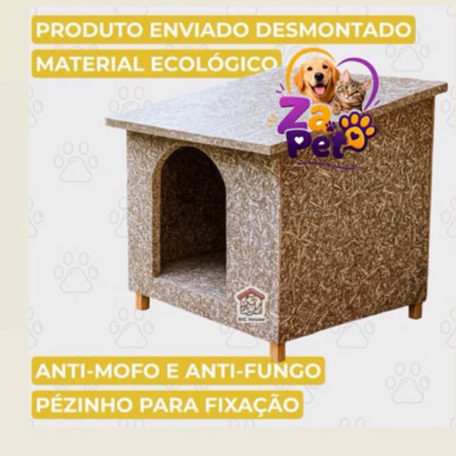Casinha para Cachorro N5 Casinha modelo Edícula Ecológica Para Cães de porte medio Casa Pet