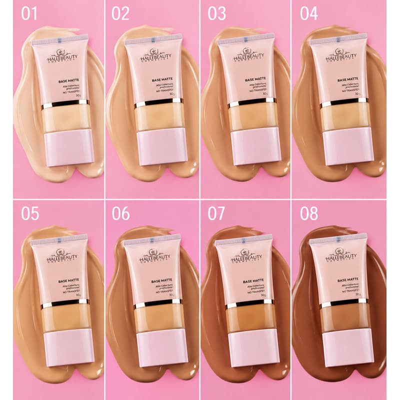 Base matte líqüida phallebeauty base de alta cobertura