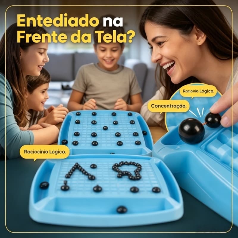 Jogo Magnético de Estratégia Para Jogadores, Jogo de Tabuleiro Educativo Família Crianças +8 Anos