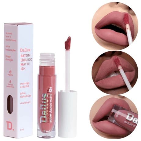 Batom Liquido Matte 12H Nude - Dailus