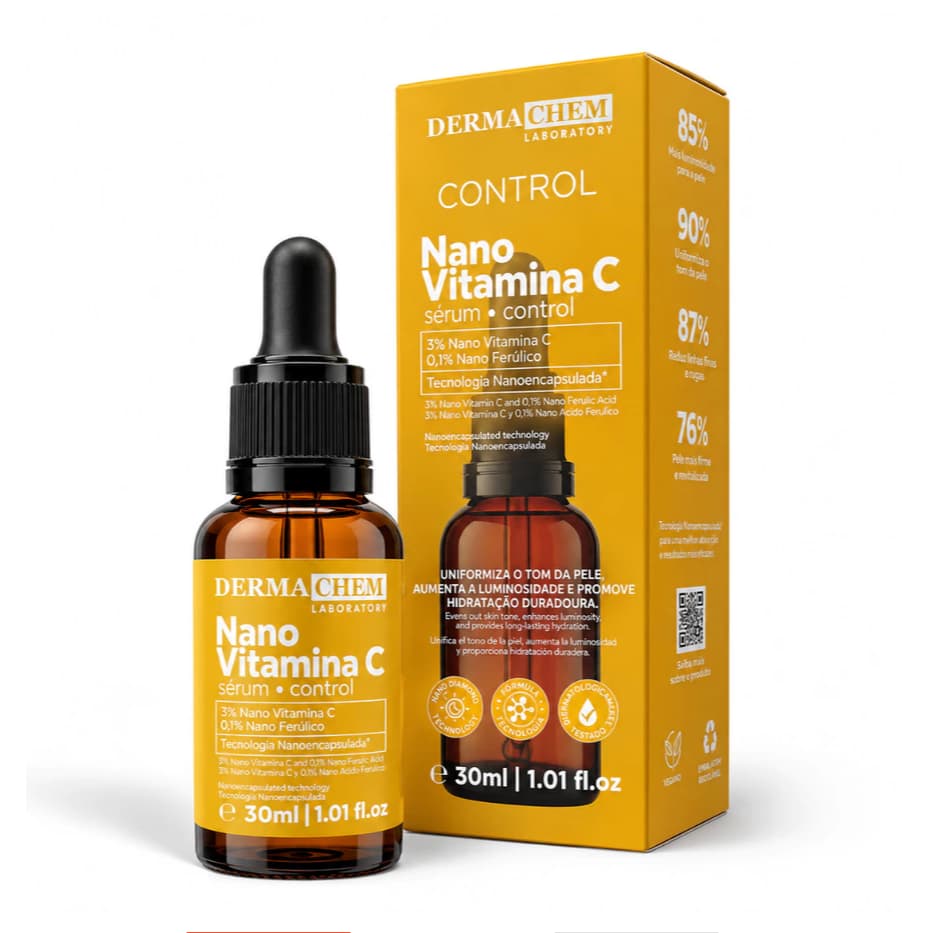 LANÇAMENTO - Sérum Nano Vitamina C Dermachem 30ml - Sérum Rejuvenescedor Tecnologia Encapsulada