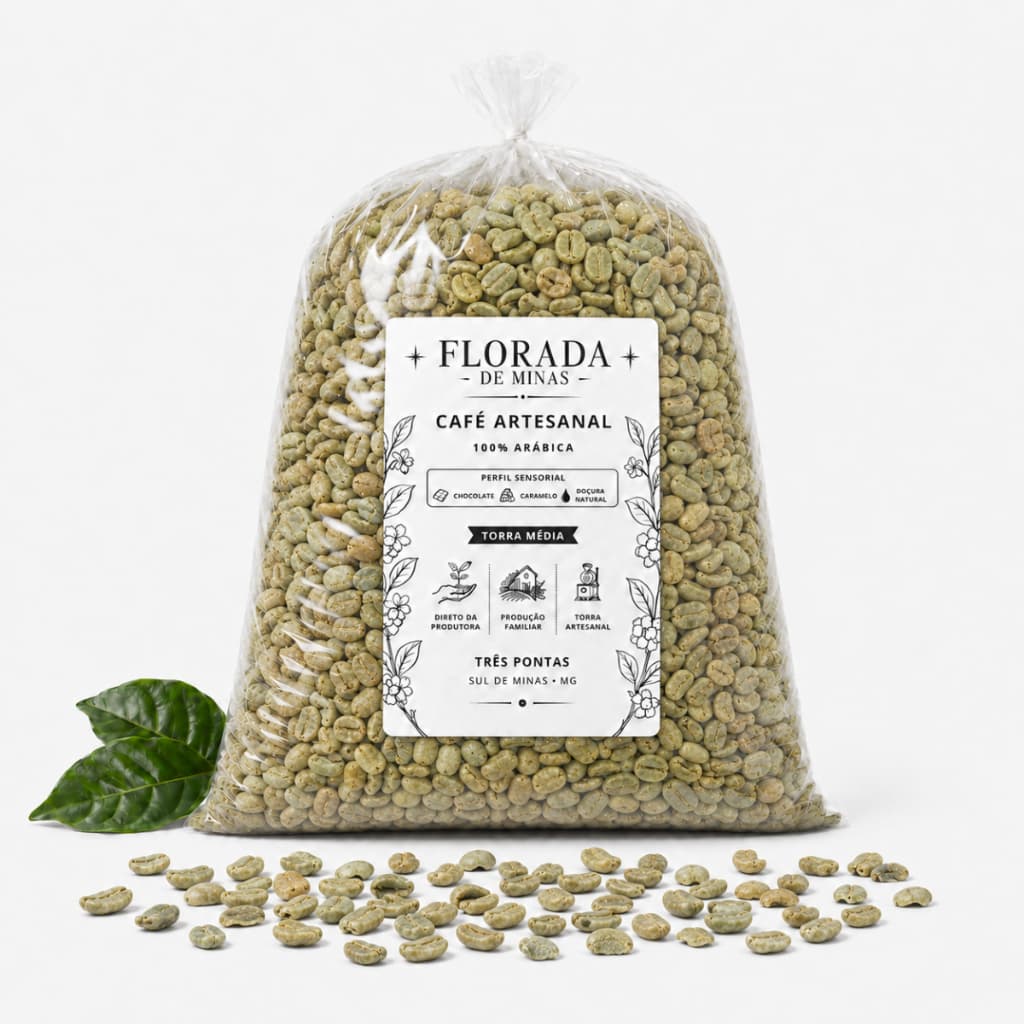 Café Especial Grãos Verde Cru para Torrar 85+ Arara Catuaí Vermelho Mundo Novo Florada de Minas Sul de Minas Arábica