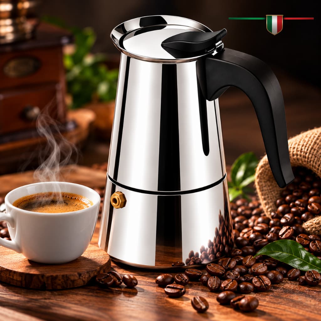 Cafeteira Italiana Premium Alumínio Café de Fogão Expresso vários tamanhos