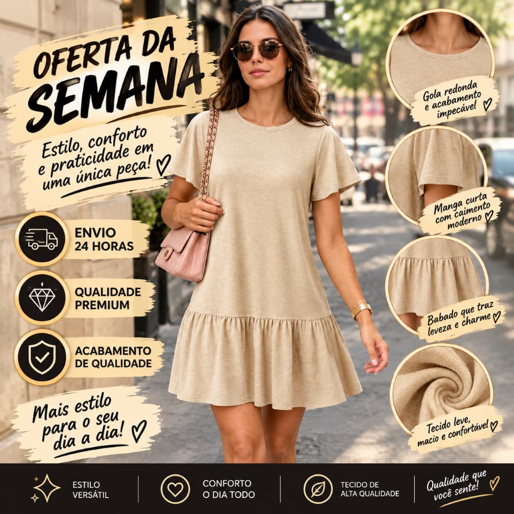 Vestido Feminino Elegante Estiloso Moda Feminina Vestido Casual Vestido Para Festa Convidada Verão