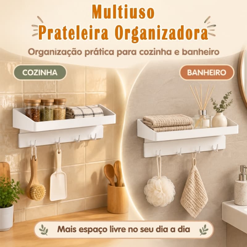 Prateleira Organizador Prateleira de armazenamento para Cozinha Porta Tempero Para Cozinhas E Banheiros  Multiuso