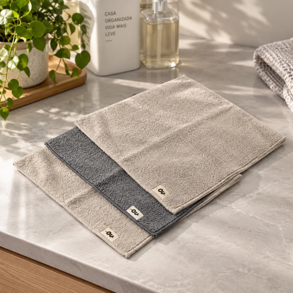 Panos Para Limpeza em Microfibra Kit com 3 Unidades Ou Linha Flow Pano Multiuso Alta Absorção Cozinha Casa Chão Carro