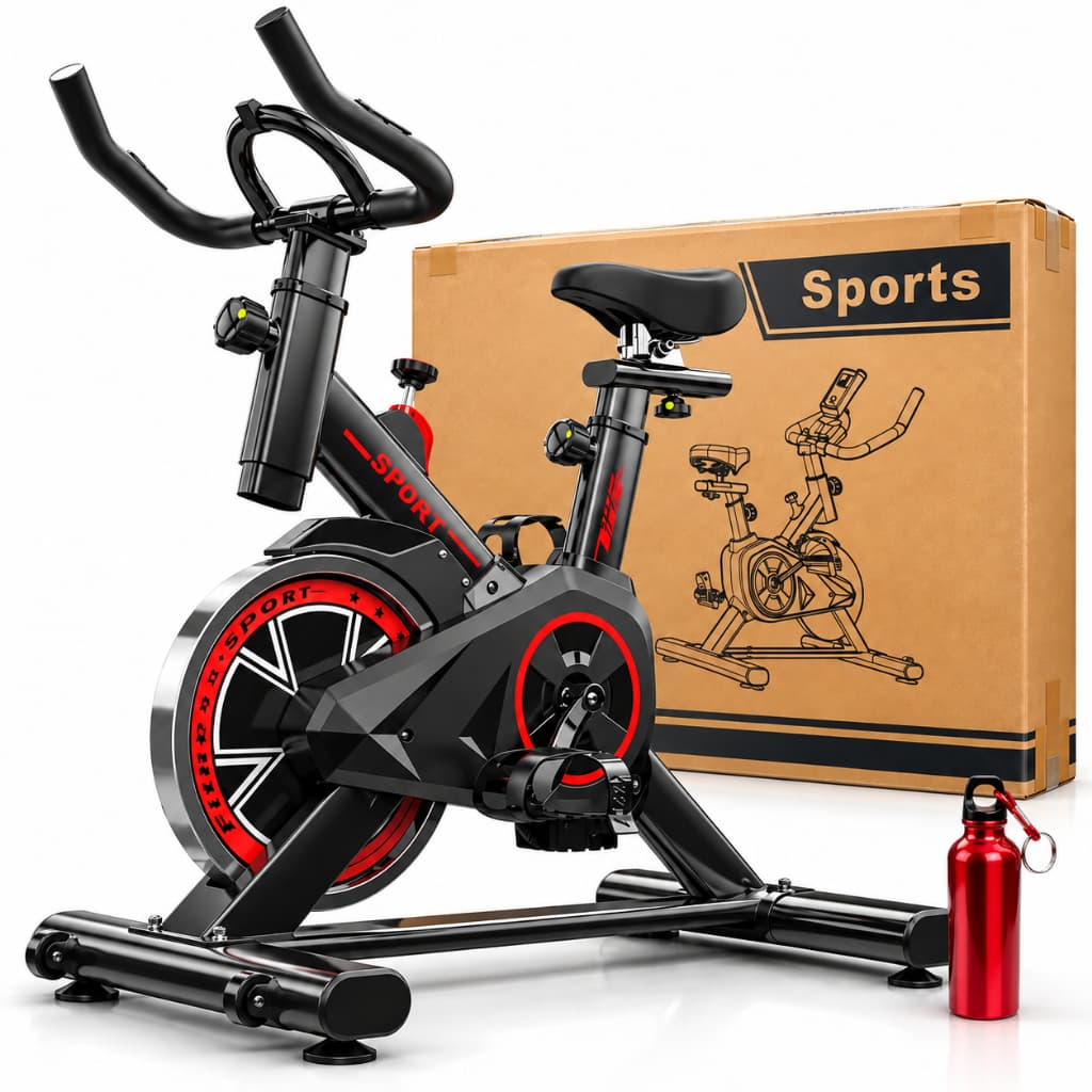 Bicicleta Ergométrica Bike Spinning Nakasaki Profissional De Academia 120kg Sensor de Pulso Display