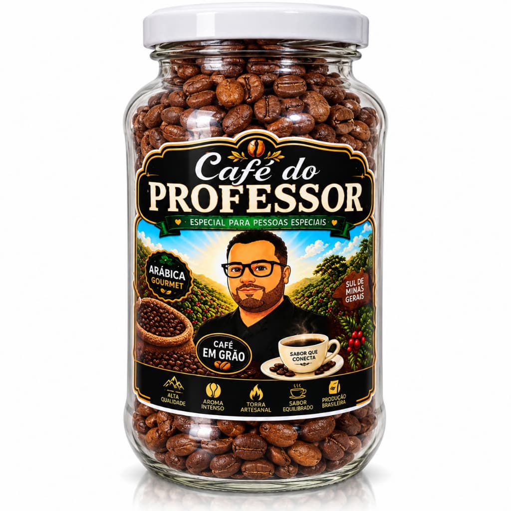 Café Do Professor Em Grãos 250g Arábica Gourmet Artesanal