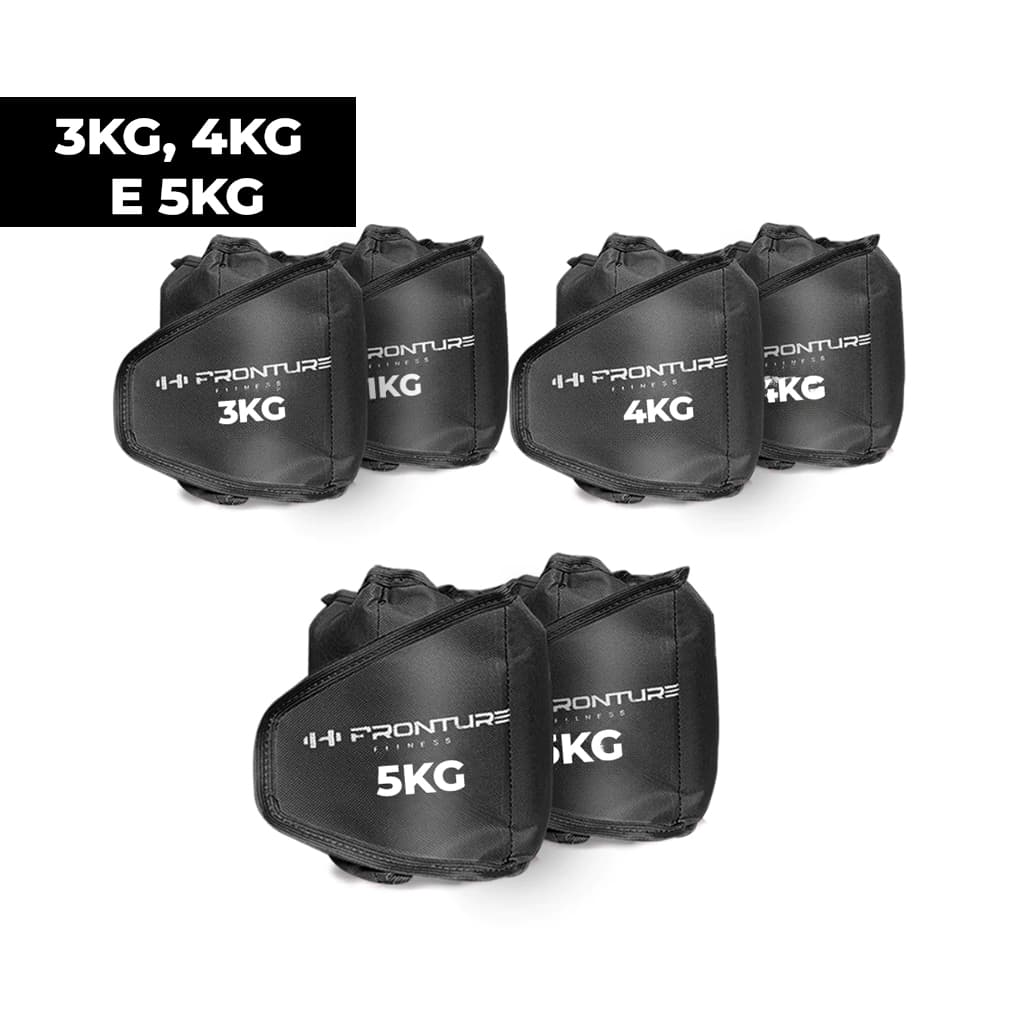 KIT Caneleira de Peso Tornozeleira 3KG , 4KG e 5KG P/ Treino Funcional p Perna Exercicios Musculação