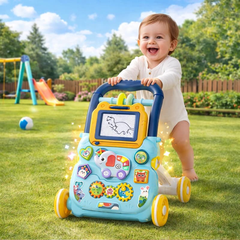 Andador Infantil Musical Bebê Empurrador Multifuncional anti-tombo Quadro Magico Educativo Menino e Menina P20