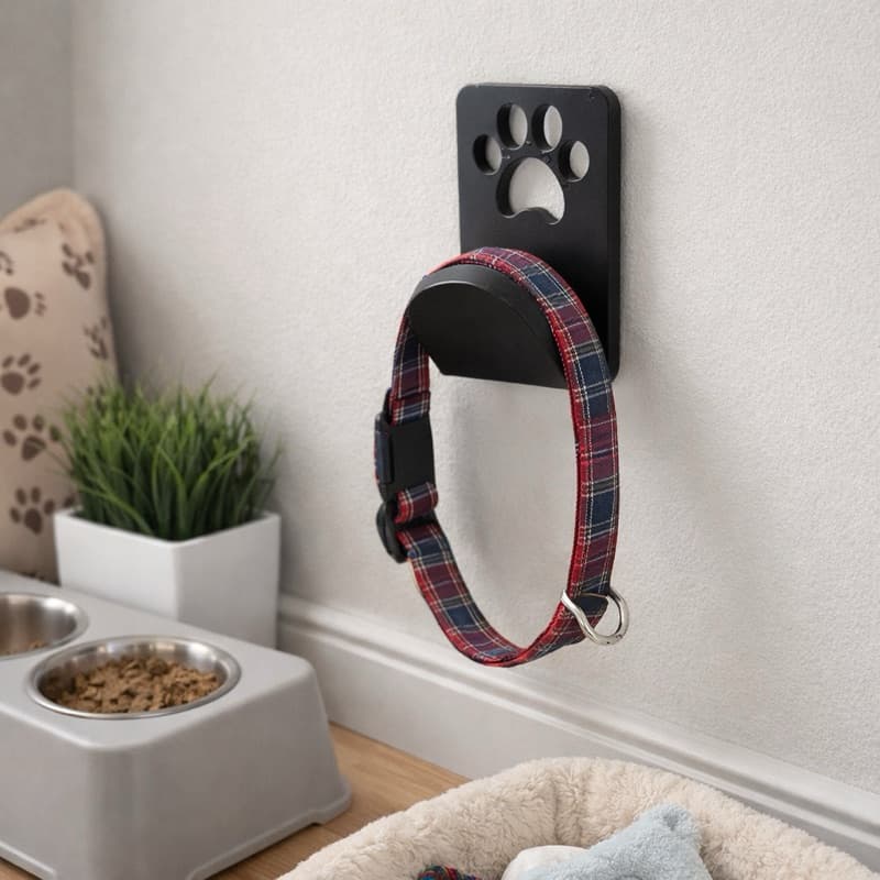 Organizador para Coleira Pet Cachorro Gato | Gancho de Parede para Guia Pet