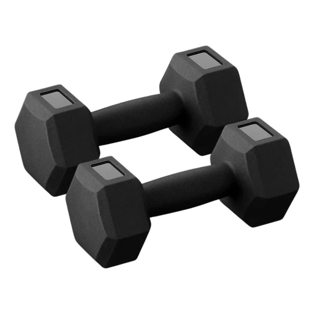 Par De Halteres Dumbbell Sextavado Bonafit 1 A 10 kg (Variação) Peso Academia Preto