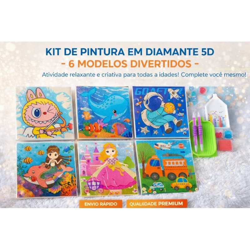 Kit Pintura em Diamante 5D – DIY Completo para Arte Criativa