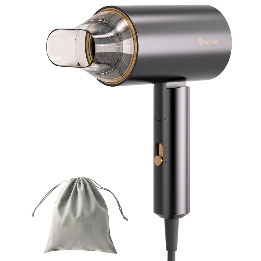 Morina Secador de Cabelo Profissional 900W-1800W 127V-220V Motor 3 Velocidades Leve e Dobrável