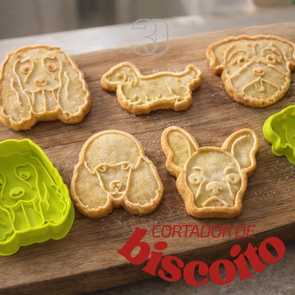 Kit 5 Cortadores Cachorros – Biscoito, Pão e Massinha de Modelar