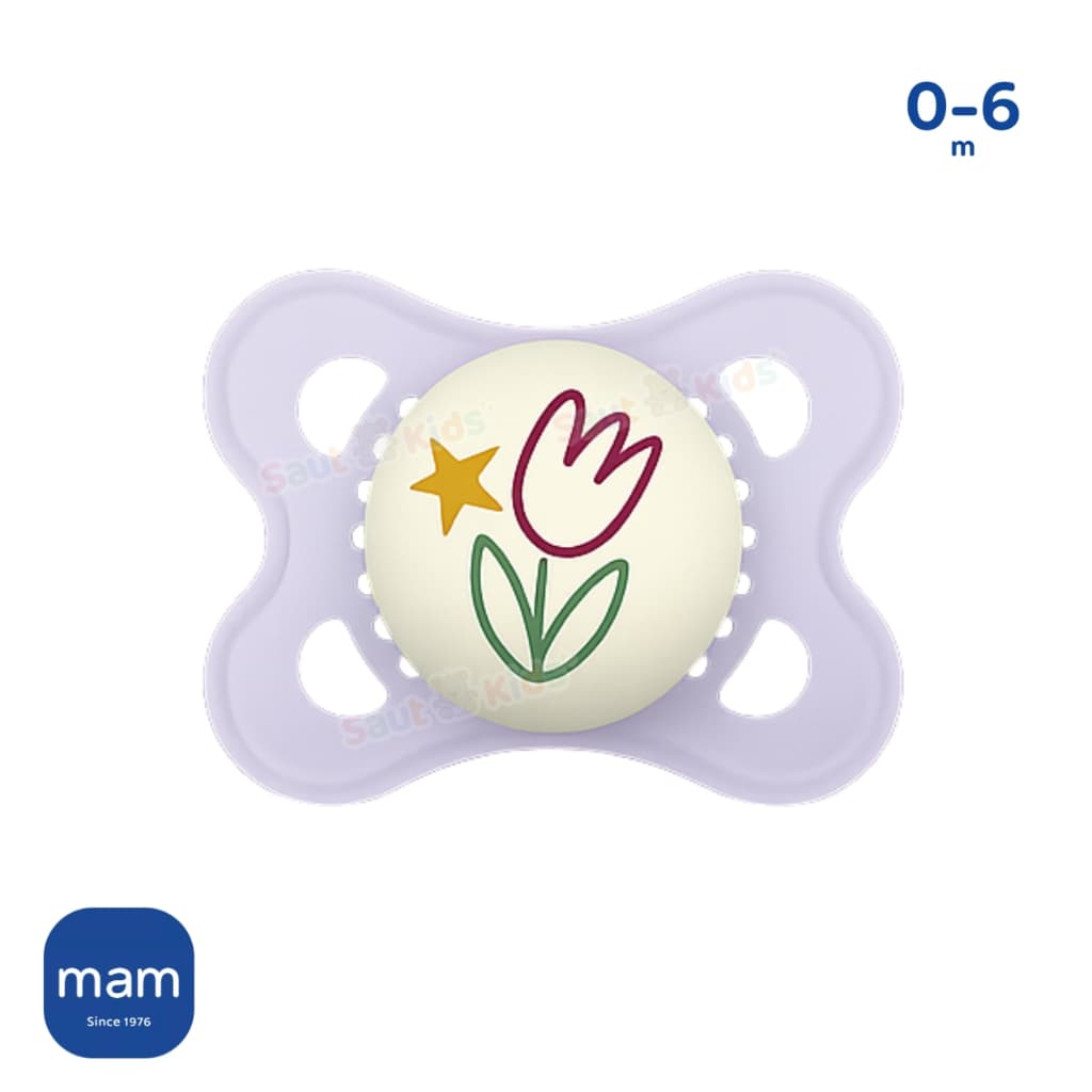 Chupeta MAM Silicone Night Brilha Escuro 0-6 Meses Bico Bebê Menina