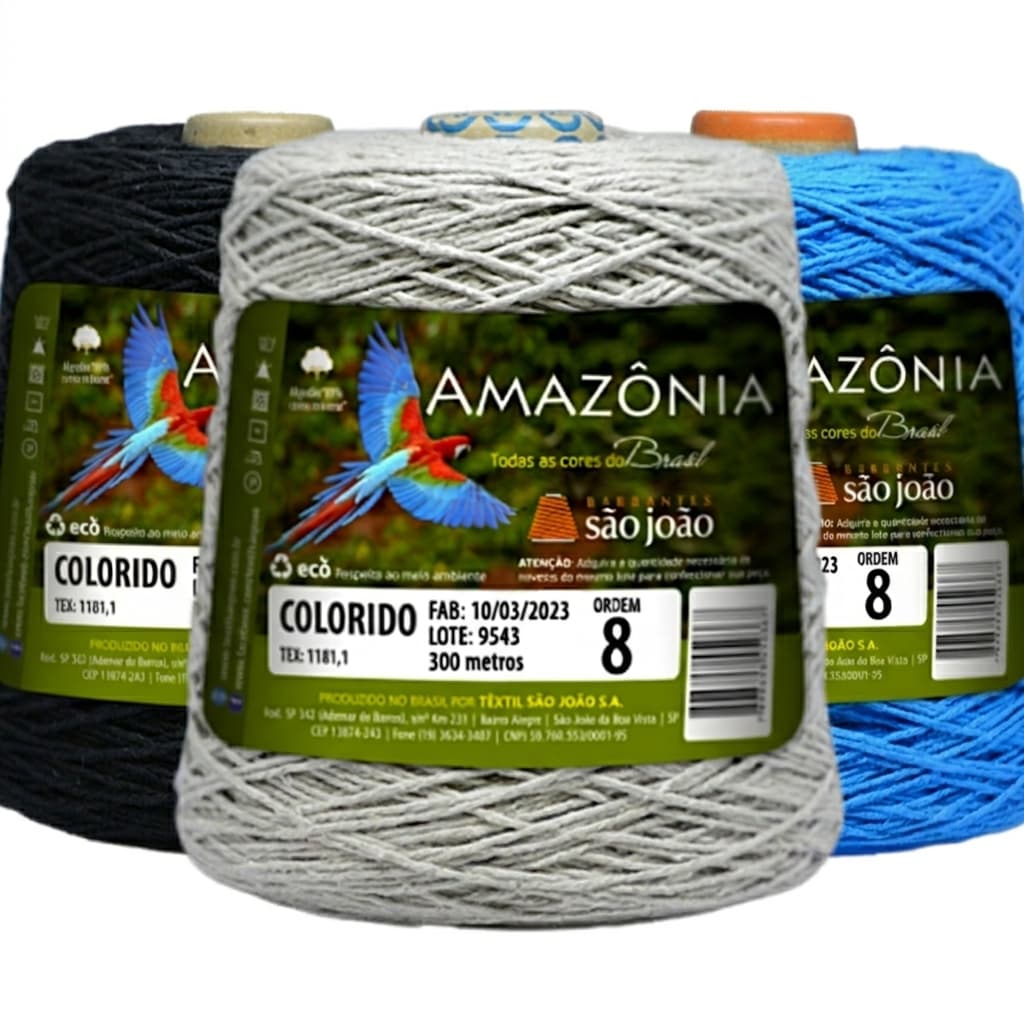 Barbante Para Crochê Fio Número 8 Amazônia São João