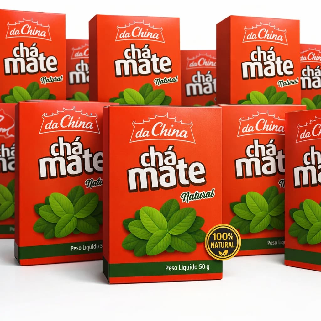 Chá Mate Natural 50g Importado da China | Kit 10/15/20 Unidades | Energia Natural e Saudáve