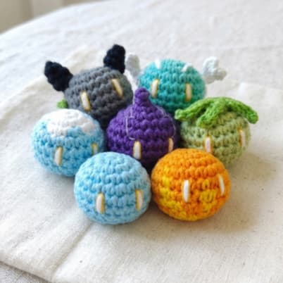 KIT - Mini slimes Genshin Impact Amigurumi crochê 7
