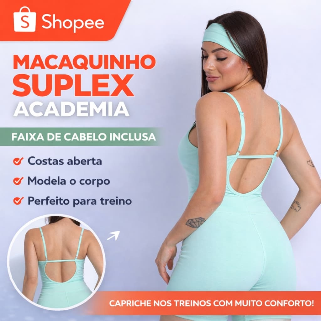 Macaquinho Suplex Academia Feminino Com Faixa Roupa Macacão Fitness Confortável Zero Transparência Treino