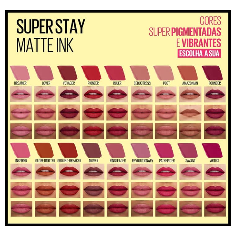 SuperStay Matte Ink Batom Líquido Matte Longa Duração 16H