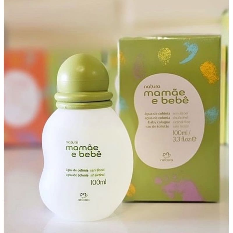 Kit Natura Mamãe e Bebê Original 3 Itens Colônia + Sabonete Líquido + Lenço Umedecido Presente Bebê