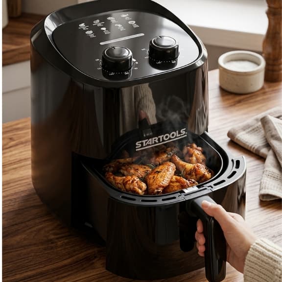 Air Fryer 3,4L Sem Óleo 1200W Startools Fritadeira Elétrica Rápida e Saudável