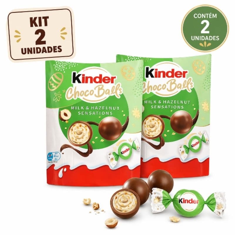 Kinder Choco Balls 2 Unidades Importado Chocolate Avelã Crocante 90g Original