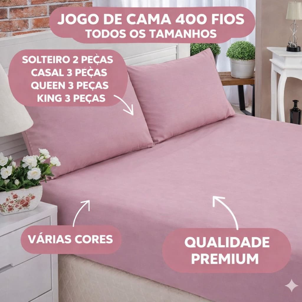 Jogo Cama Lençol Percal 400 Fios Luxo Toque De Pêssego Cama Box Estampado Solteiro 2 PÇS Casal/Queem/King 3 PÇS