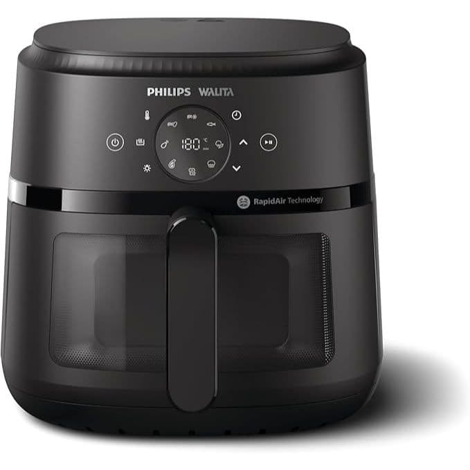 Fritadeira air fryer Digital c/visor, Philips Walita, 6,2L, preta, 220v - NA230