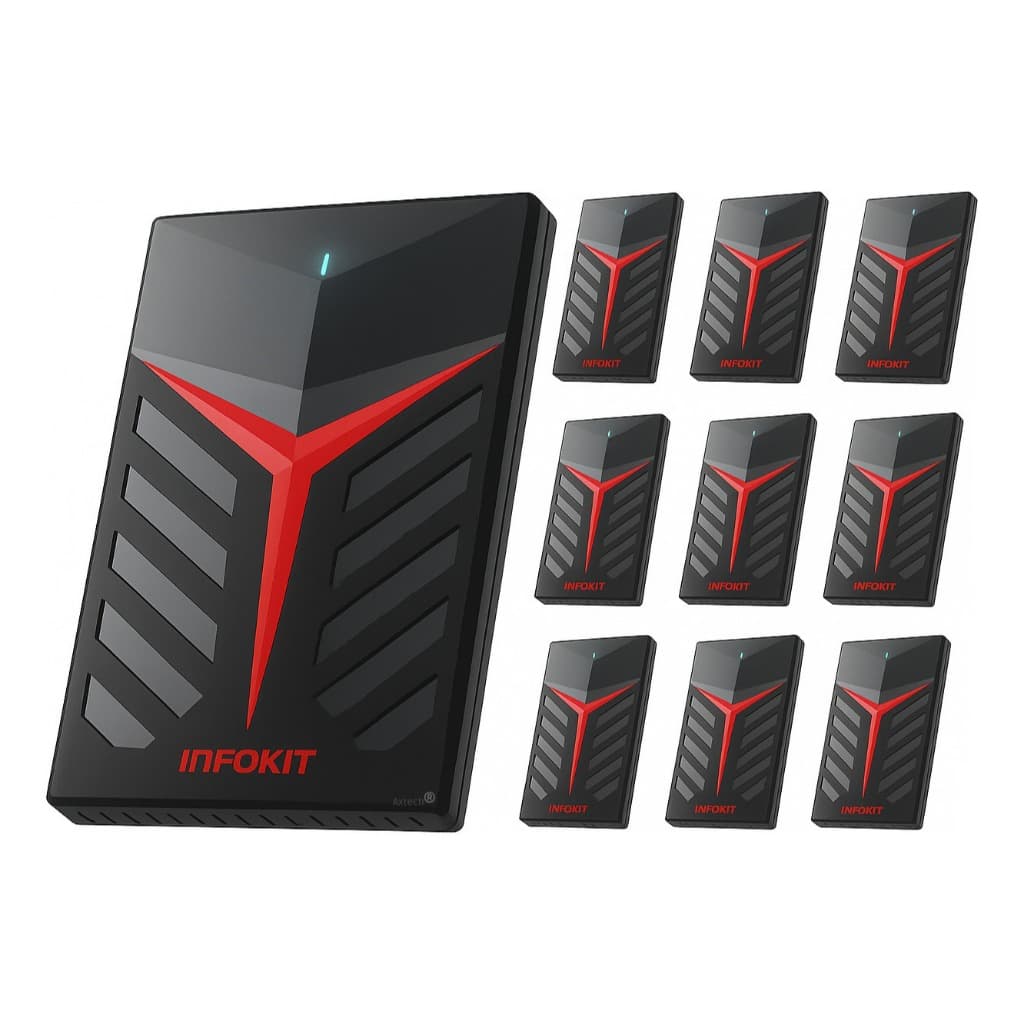 Kit Atacado 10 Case Externo P/ Hd Ssd 2.5  Usb 3.0 Gamer Led - ECASE-350