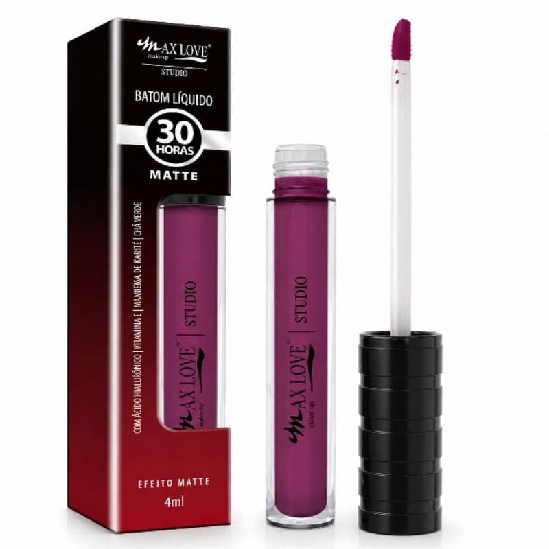 Batom Líquido Matte Max Love 30h Alta Pigmentação Secagem Rápida Longa Duração Original 605 a 611