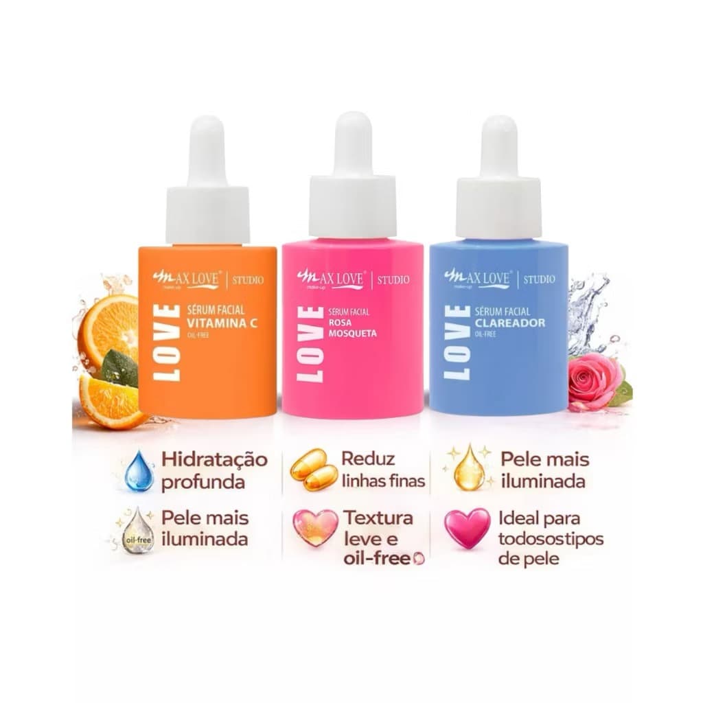Sérum Facial Vitamina C 10 em 1 da Max Love