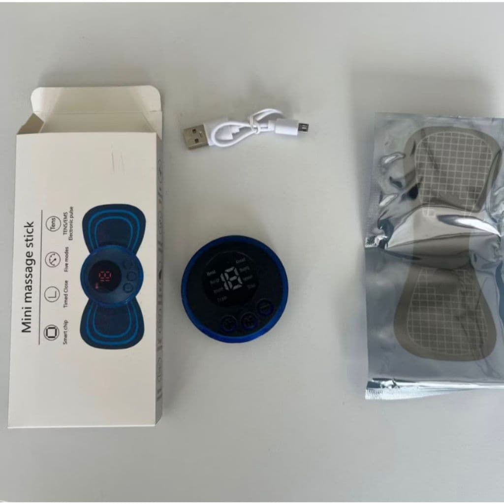 Mini Massageador Elétrico EMS Tonificador Muscular Portátil Profissional Para Corpo e Pés Recarregável - Zyon Store