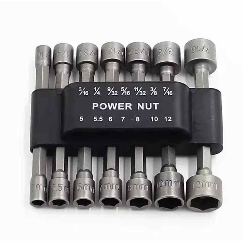 Kit Bits Soquete Canhão Sextavado Parafusadeira 5 A 13mm