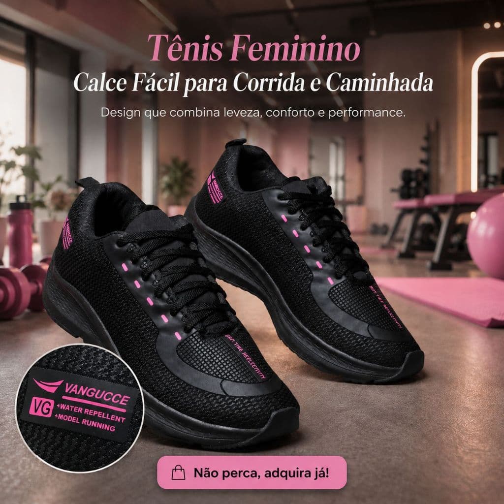 Tênis Feminino Esportivo - Academia Leve e Confortável Numeração Especial 34 ao 48 - Pronta Entrega