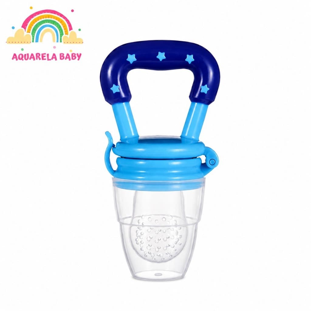 Mordedor Chupeta  Alimentadora Bebê De Silicone Porta Alimentos Azul e Rosa