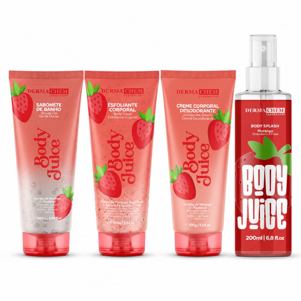 Kit Corporal Completo com Sabonete Corporal, Creme Hidratante Corporal Esfoliante Suave, Body Splash