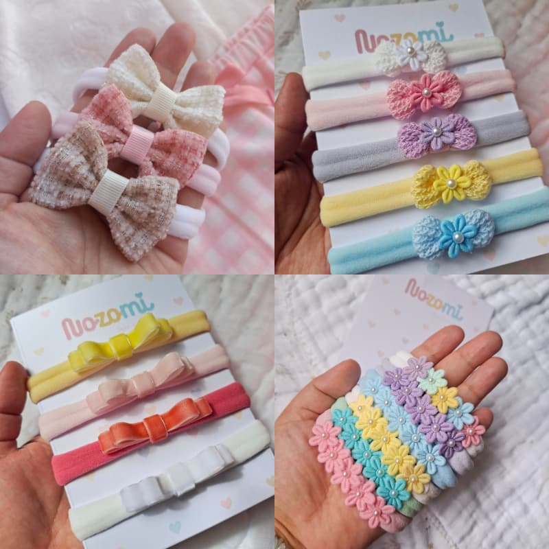 Kit Faixinhas para bebê menina ideal para compor o enxoval ou a saida maternidade ou ensaio newborn