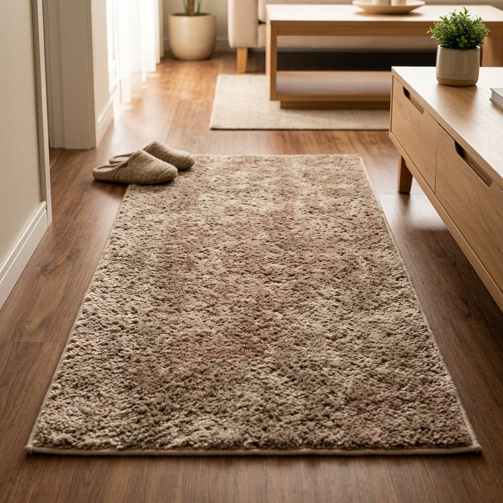 Tapete Passadeira Oásis Antiderrapante Sala Trigo 66x120cm Premium