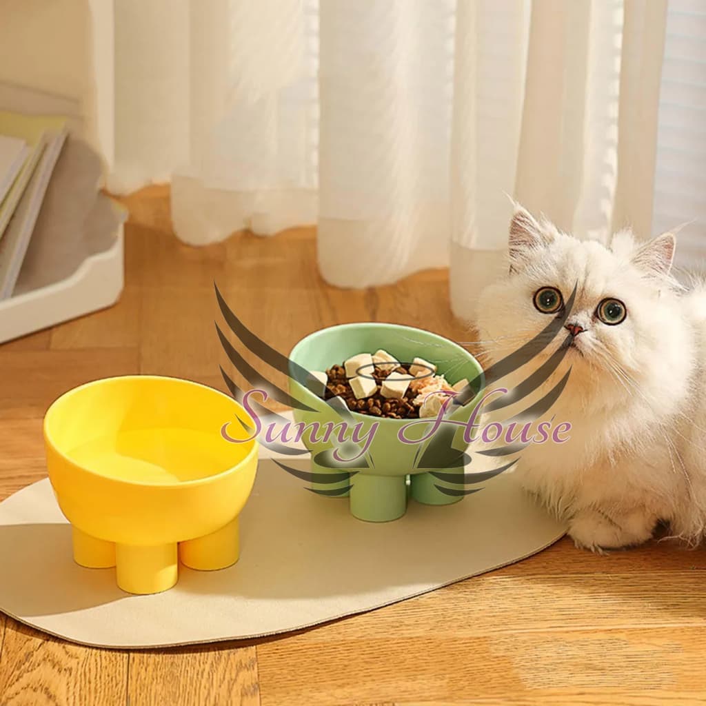 Comedouro Elevado para Gatos e Cachorros Pequenos | Tigela Ergonômica para Ração e Água