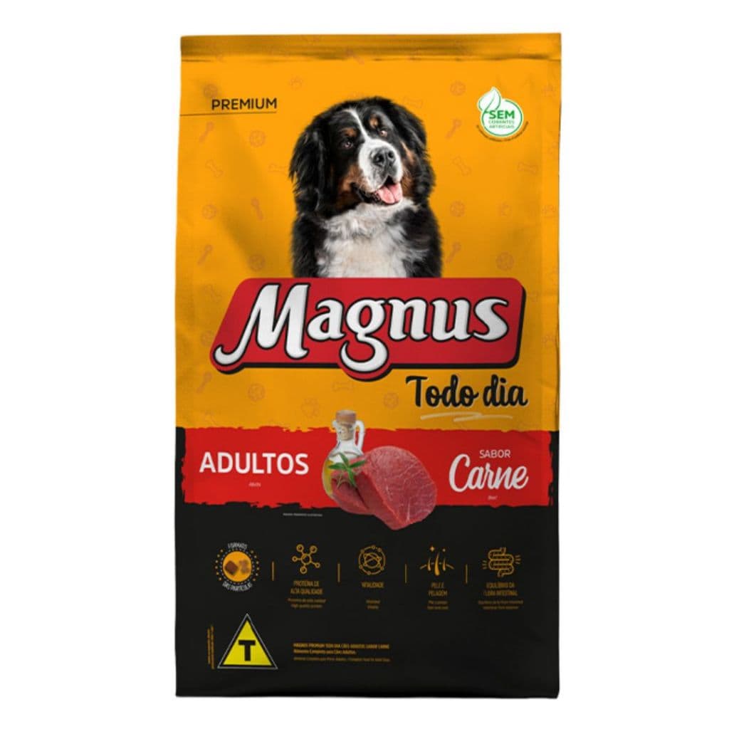 Ração P/Cães Adultos Magnus Todo Dia Sabor Carne 15kg Magnus