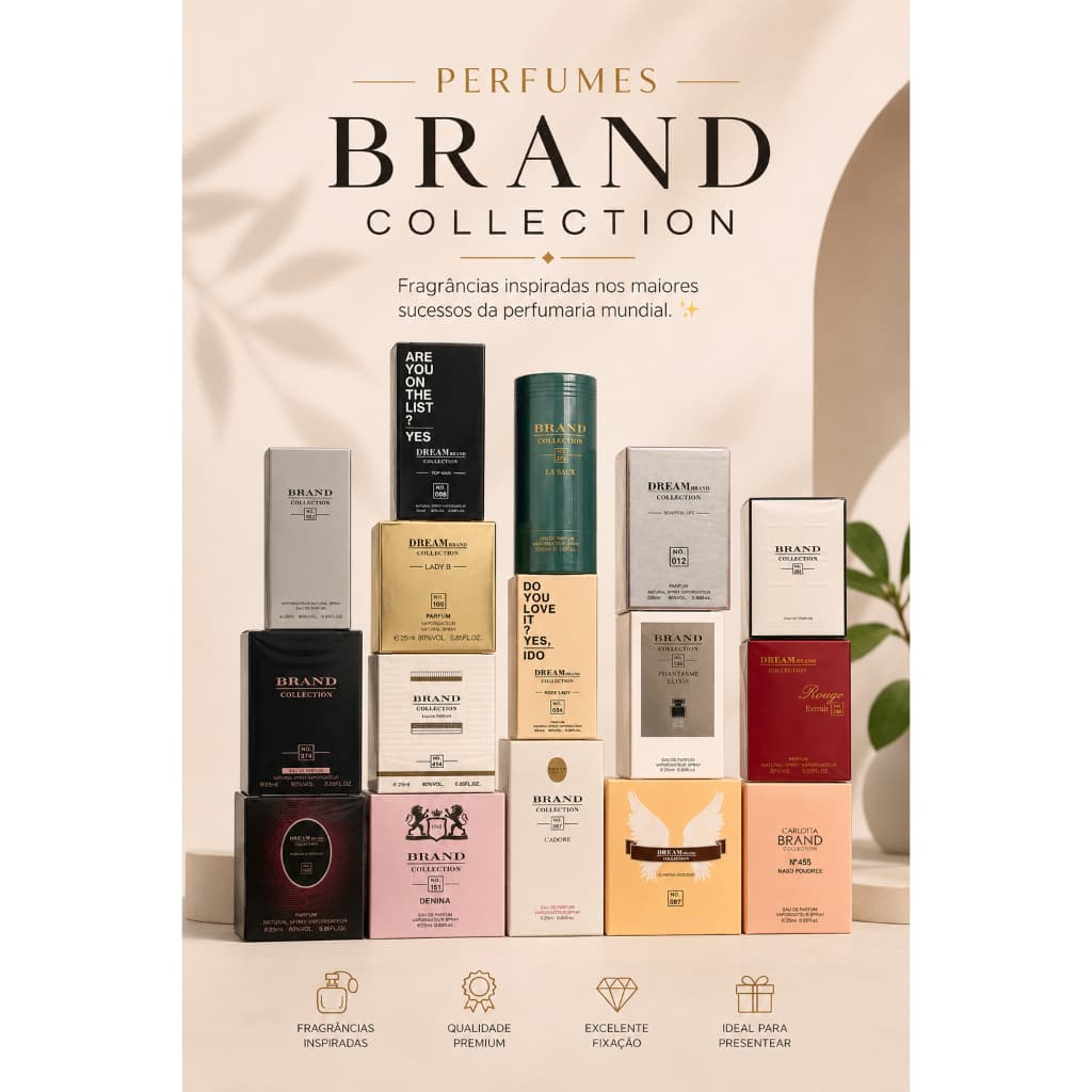 Perfume Importado Brand Collection 25ml Feminino e Masculino