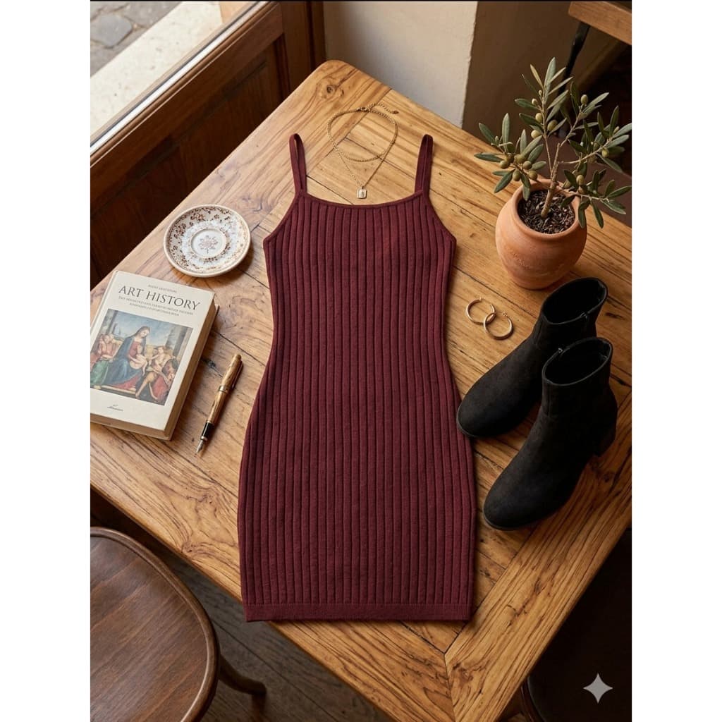 Vestido Feminino Canelado Preto Basico Tubinho de Alcinha Roupas Femininas - 1 ou 3 Peças Promoção