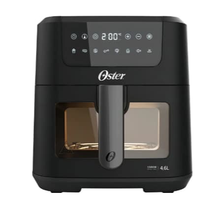 Fritadeira Eletrica Airfryer Digital Clear Oster 4,6l Visor Preto