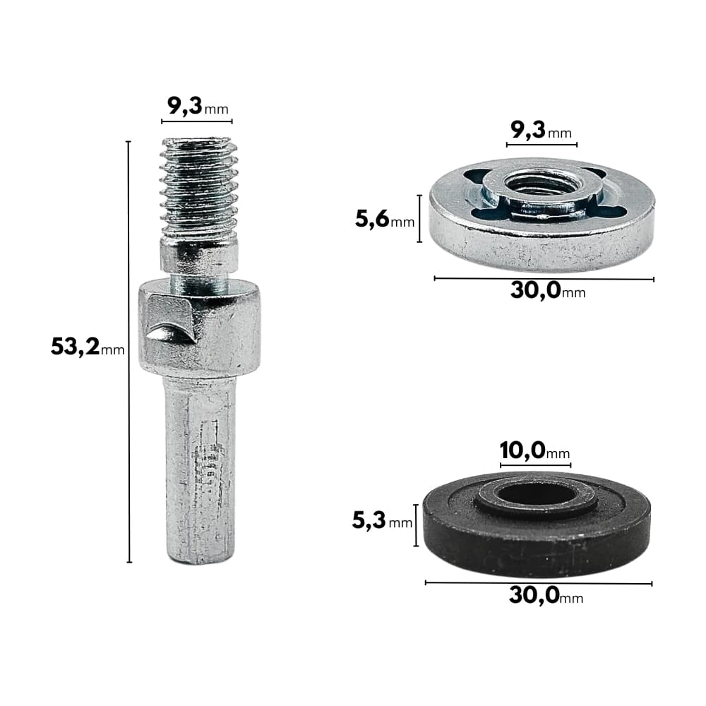 Haste Adaptador Disco Para Furadeira Parafusadeira Rosca M10 UN