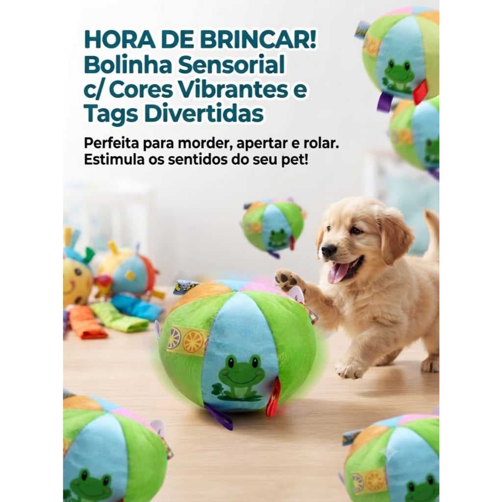 Brinquedo Bolinha De Pelúcia Para Cachorro Cães Macia Interativa Estímulo Sensorial Atóxica Para Todos Os Portes.